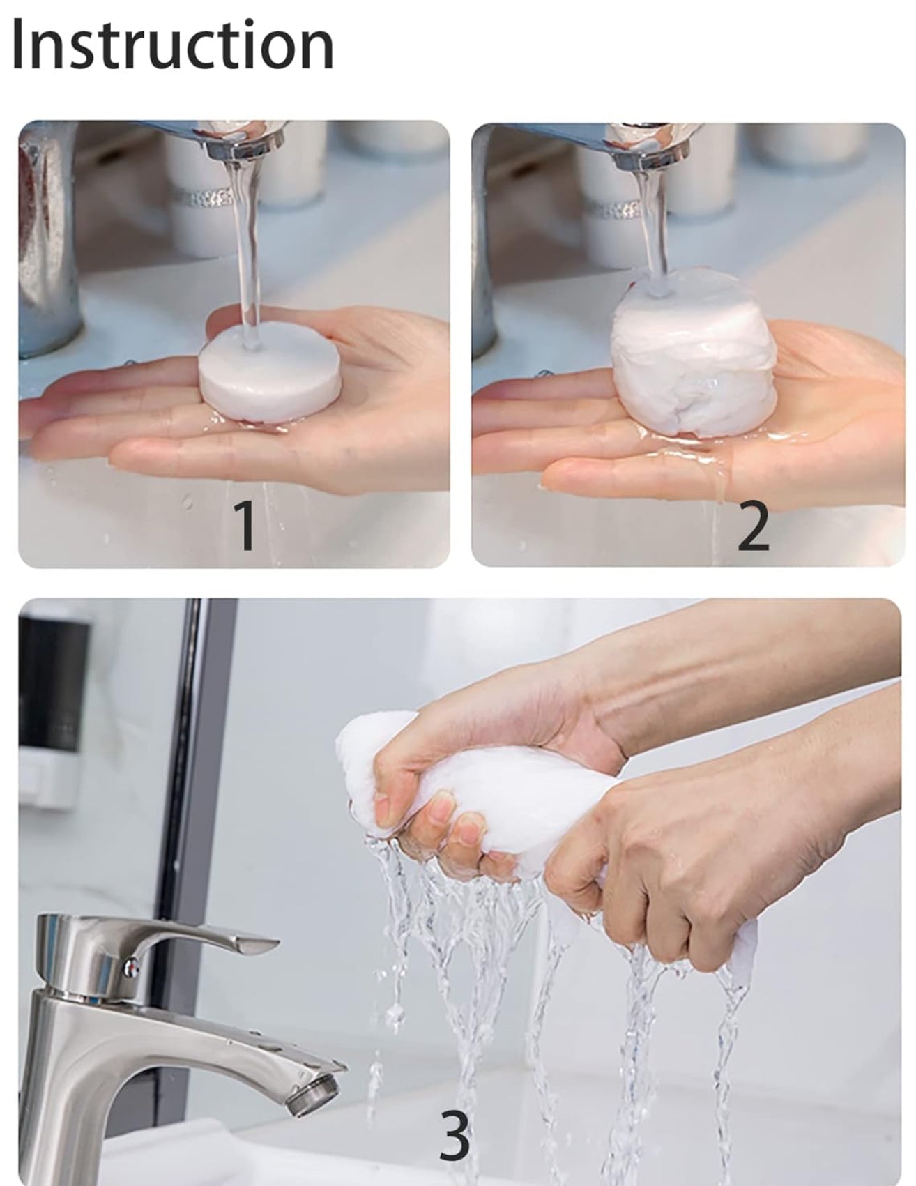 Large Compressed Facial Towel